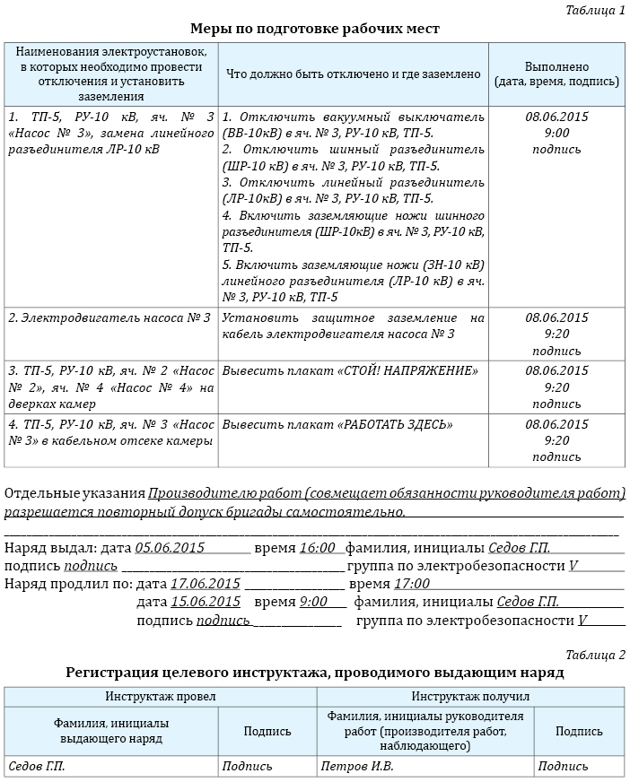 Наряд допуск на высоту образец заполнения 2022